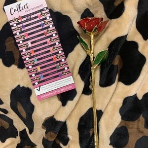 24k Gold Dipped Red Rose by Steven Singer